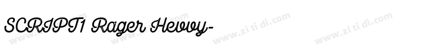 SCRIPT1 Rager Hevvy字体转换